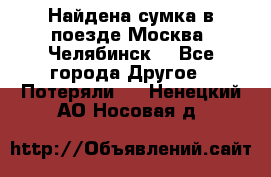 Найдена сумка в поезде Москва -Челябинск. - Все города Другое » Потеряли   . Ненецкий АО,Носовая д.